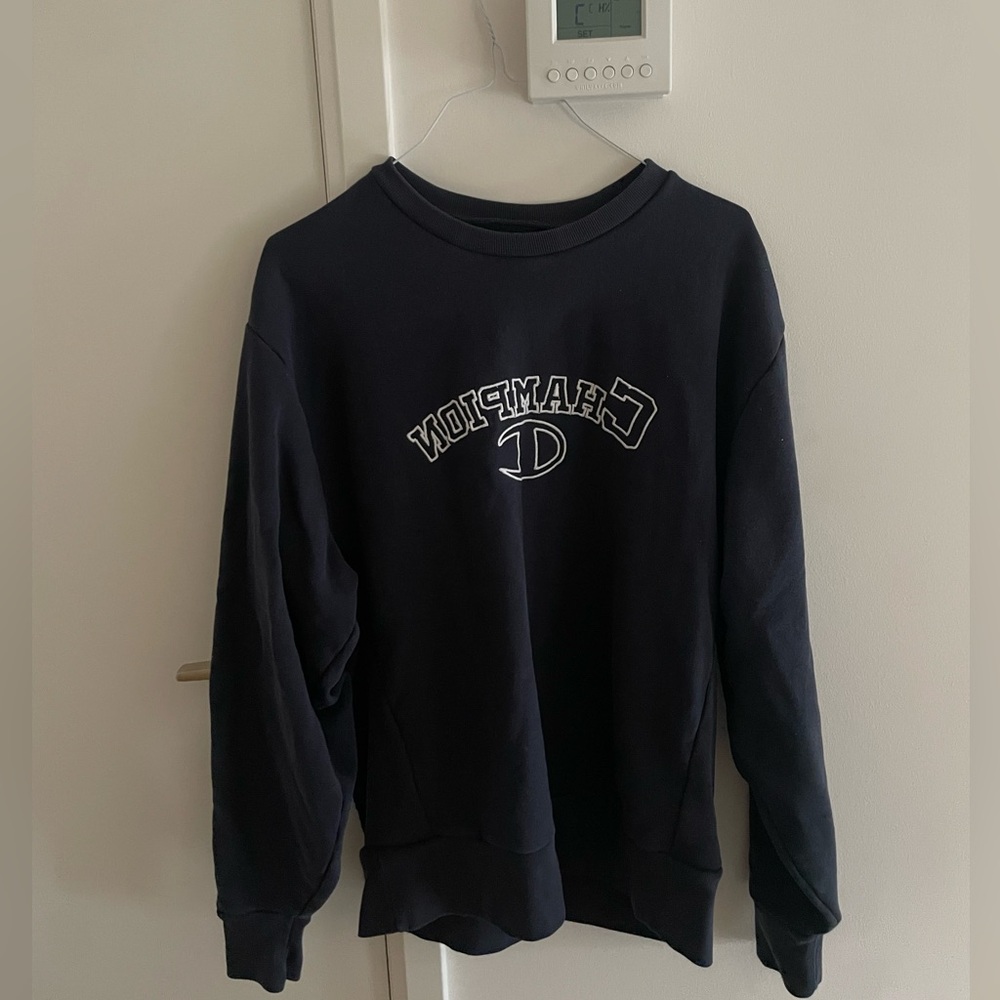Champion Blue Sweatshirt Inside Out